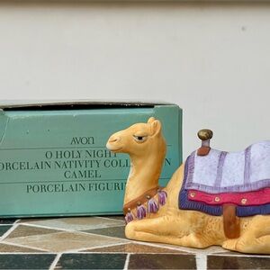 Vintage Avon 1990 O Holy Night Nativity Set - Camel Christmas Decor - Holiday